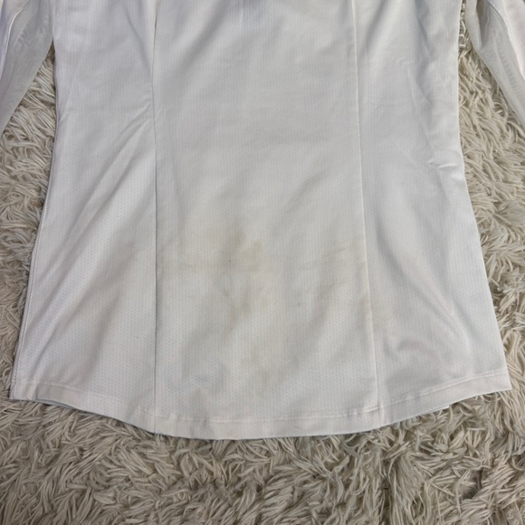 Women’s Medium White Essex Classics Long Sleeve Horseback Riding Show Shirt - Picture 4 of 6